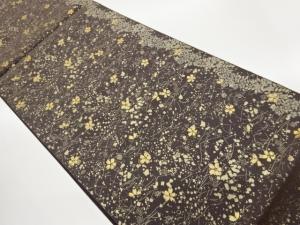 桜に色紙散らし模様織出し袋帯